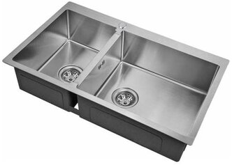 Врезная кухонная мойка 51 см, ZorG Sanitary INOX R 78-2-51-R, сталь