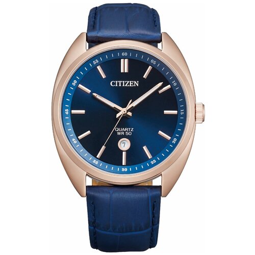 Наручные часы CITIZEN Basic BI5093-01L, синий, золотой