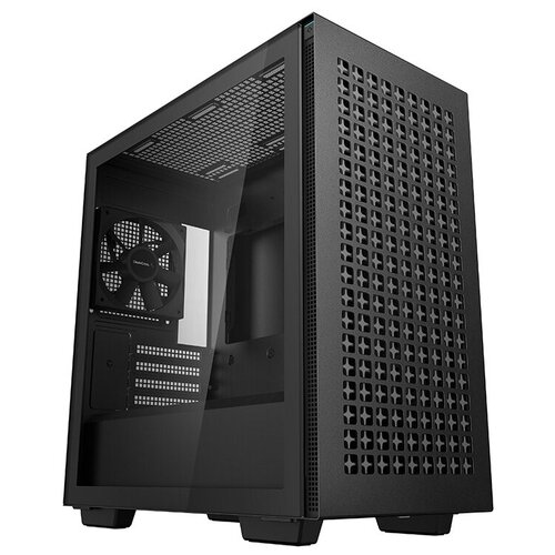 Корпус MiniTower DeepCool CH370 черный без БП mATX TG window 1x120mm fan (R-CH370-BKNAM1-G-1)