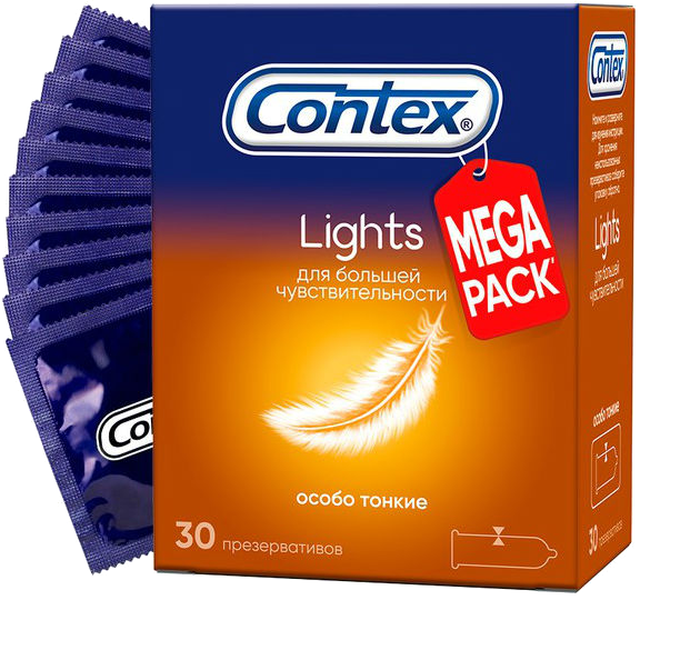 Презервативы Contex Lights особо тонкие 30 шт