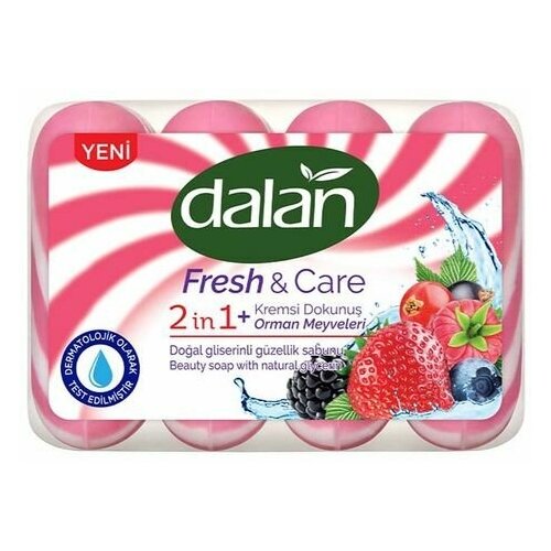 Мыло туалетное твердое Ягоды и молоко 4 шт по 90 гр мыло туалетное dalan fresh