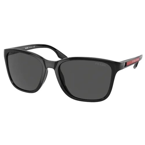 фото Солнцезащитные очки prada ps 02ws 1ab06f, черный, серый prada linea rossa
