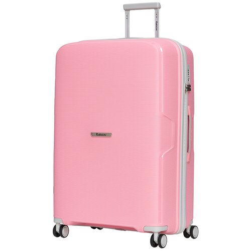 Чемодан Robinzon Santorini Plus, 103 л, размер L, розовый чемодан robinzon 103 л размер l желтый зеленый