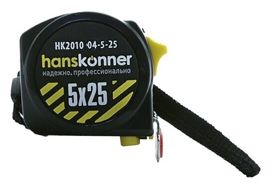 Рулетка Hanskonner HK2010-04-5-25 5мx25мм, 2 стопа, магнитный зацеп