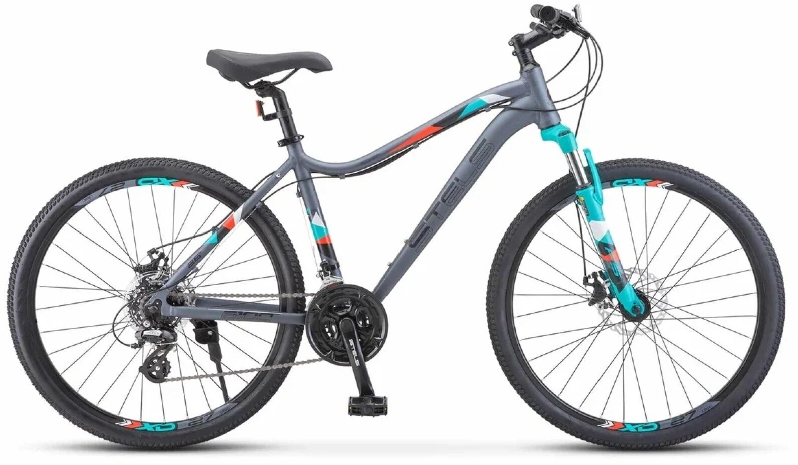 Женский велосипед Stels Miss 6100 MD V030 (2023) 17" Зелено-серый (156-170 см)