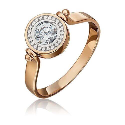 фото Платина кольцо из красного золота с swarovski zirconia 01-5418-00-501-1110-38