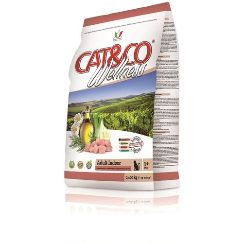 Wellness Cat&Co Adult Indoor корм для взрослых домашних кошек Баранина и картофель, 400 г.