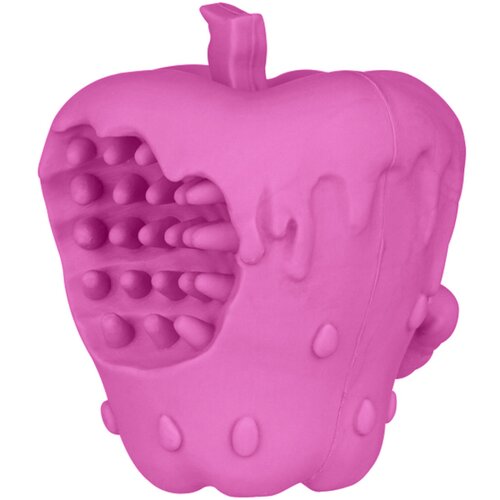 Игрушка Mr.Kranch для собак Яблоко с пищалкой 10 см розовая с ароматом бекона