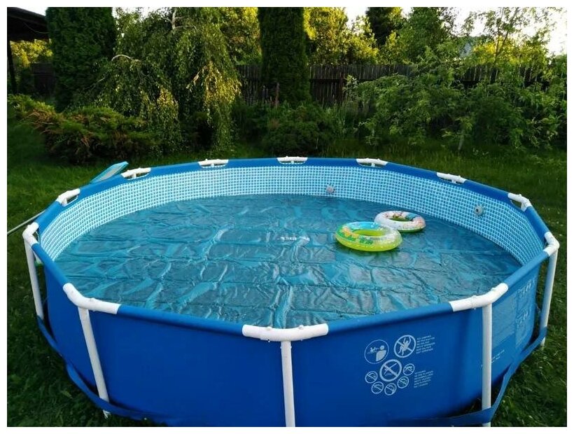Тент 549 см, круглый, для всех типов бассейнов, ускоренный нагрев воды, Intex, 29025/28015 - фотография № 9