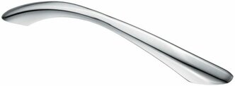 Ручка-скоба Brante BR9170-96 мм хром, ручка для шкафов, комодов, для кухонного гарнитура, для мебели