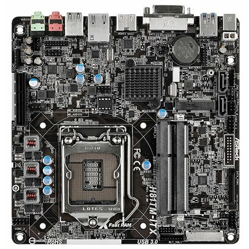 ASRock Материнская плата ASRock H81TM-ITX R20 LGA1150H812DDR3PCI-Ex16PCI-Ex4mini PCI-Ex12xSATASB71GLAN2xUSB30DVI-DHDMIthin mini-ITX RET 843600₽