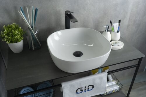 Накладная белая раковина для ванной Gid D1301