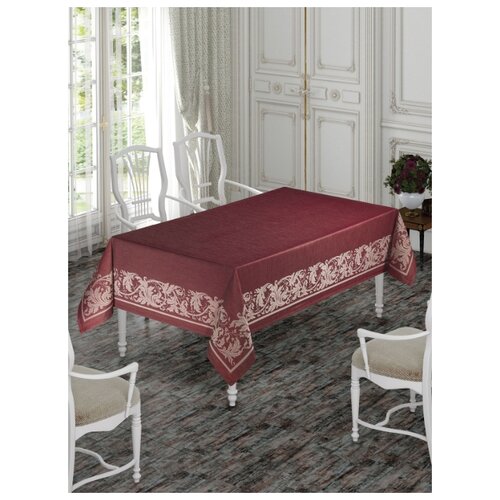 фото Do & co скатерть cyril цвет: бордовый br23388 (160х220 см)