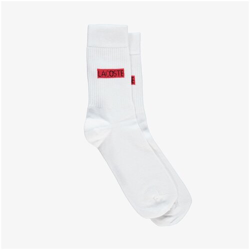 Носки LACOSTE, размер T6, белый носки lacoste размер t6 белый