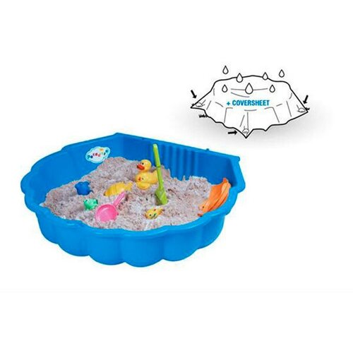 Песочница с тентом Ракушка Paradiso Голубой