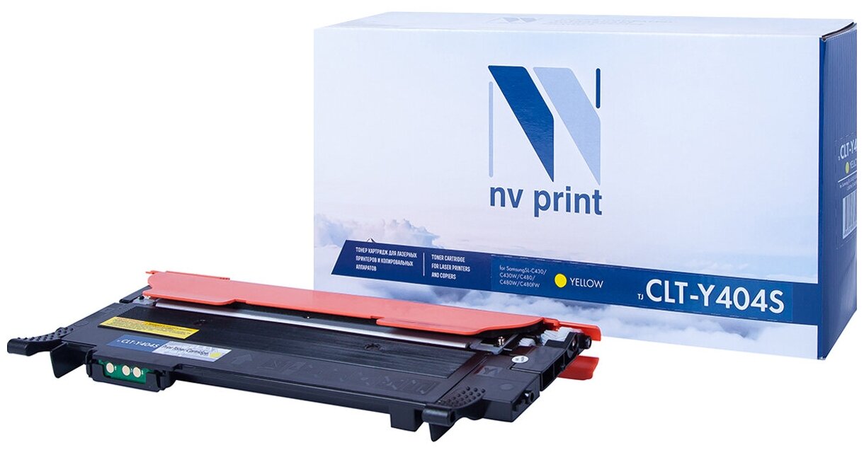 Лазерный картридж NV Print NV-CLT-Y404SY для Samsung SL-C430, C430W, C480, C480W, C480FW (совместимый, жёлтый, 1000 стр.)