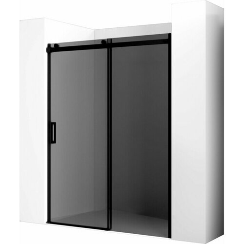 Душевая дверь Ambassador Benefit 130x200 тонированная, черная (19022202HBB)