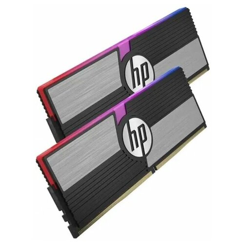 Модули памяти 16GB HP V10 RGB 48U53AAABB 8Gbx2 DDR4 3600 MHz 28800 Мбс CL18 135 В DIMM 616900₽