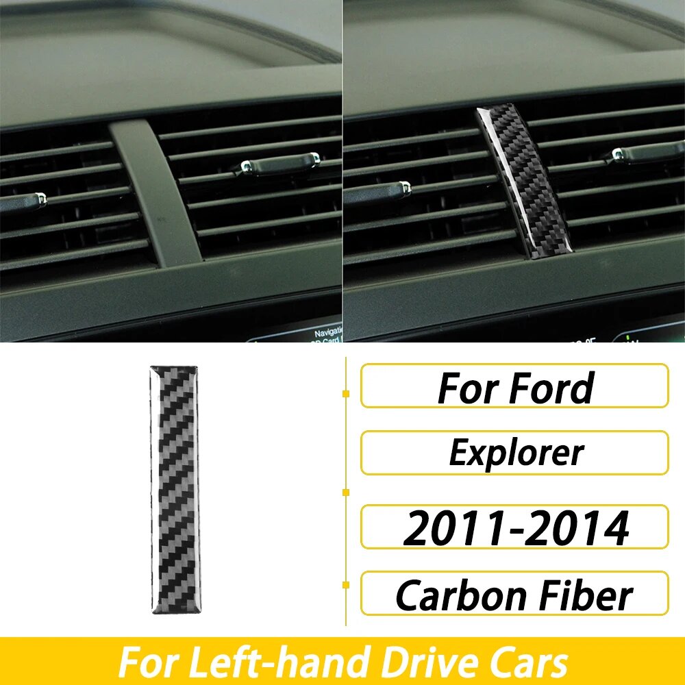 Накладка на вентиляцию Ford Explorer 2011-2014, карбон, цвет: 3