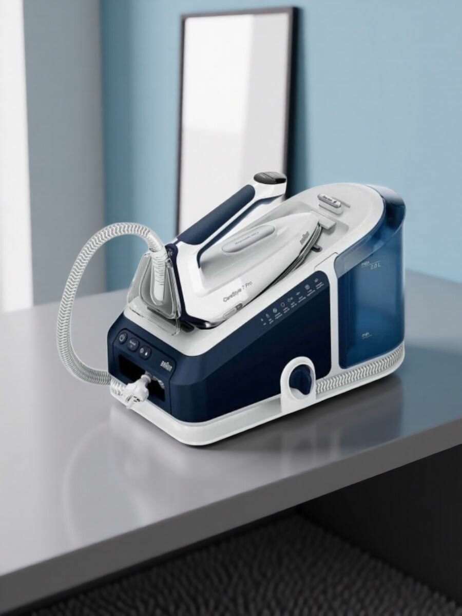 Парогенератор Braun CareStyle 7 Pro IS7282BL, 2700 Вт, 8 бар, резервуар 2 л, паровой удар 600 г/мин
