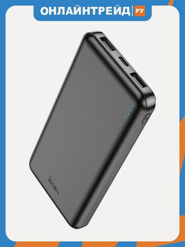 Изображение товара Внешний аккумулятор Hoco J100 High-ranking 10000mAh 2.1A 2xUSB-A черный