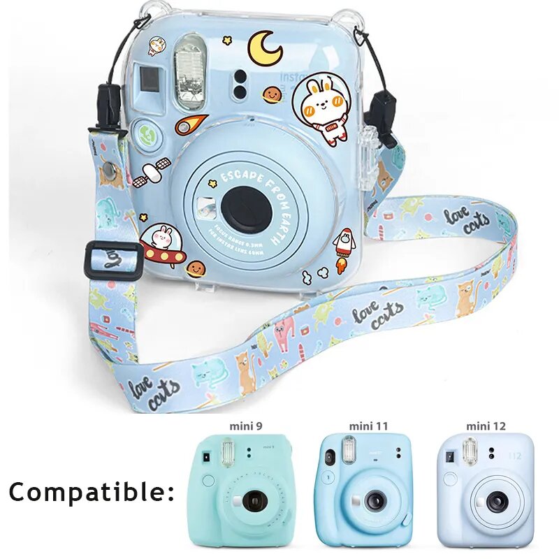 Пластиковый защитный чехол для цифровой камеры Fuji Fujifilm Instax Mini 9 11 12, прозрачный защитный чехол