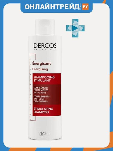 Изображение товара Шампунь для волос Vichy Dercos Тонизирующий, с аминексилом, 200 мл
