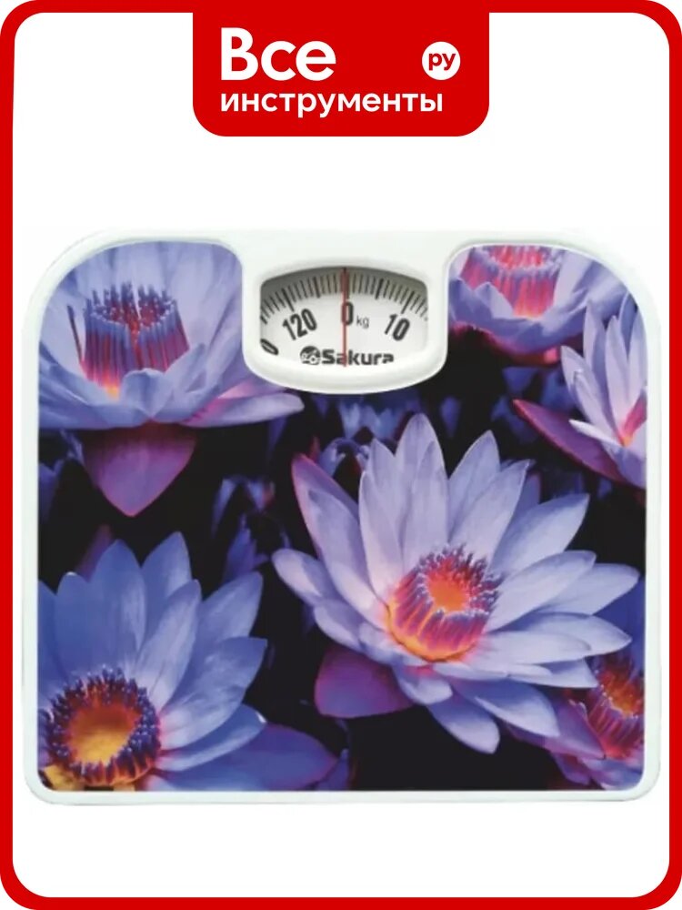 Весы напольные Sakura SA-5000-11 130кг мех цветы РТ-00069811