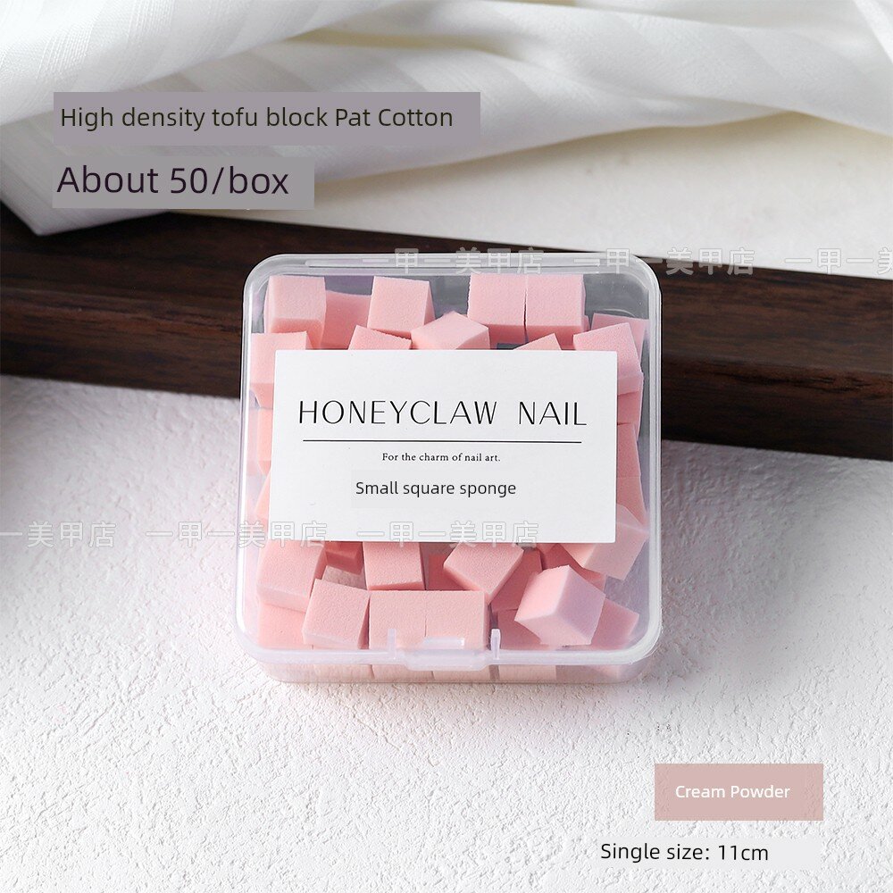 Кубики из пены для макияжа кремового розового цвета, 50 штук, высокоплотная пена для смешивания, инструмент для