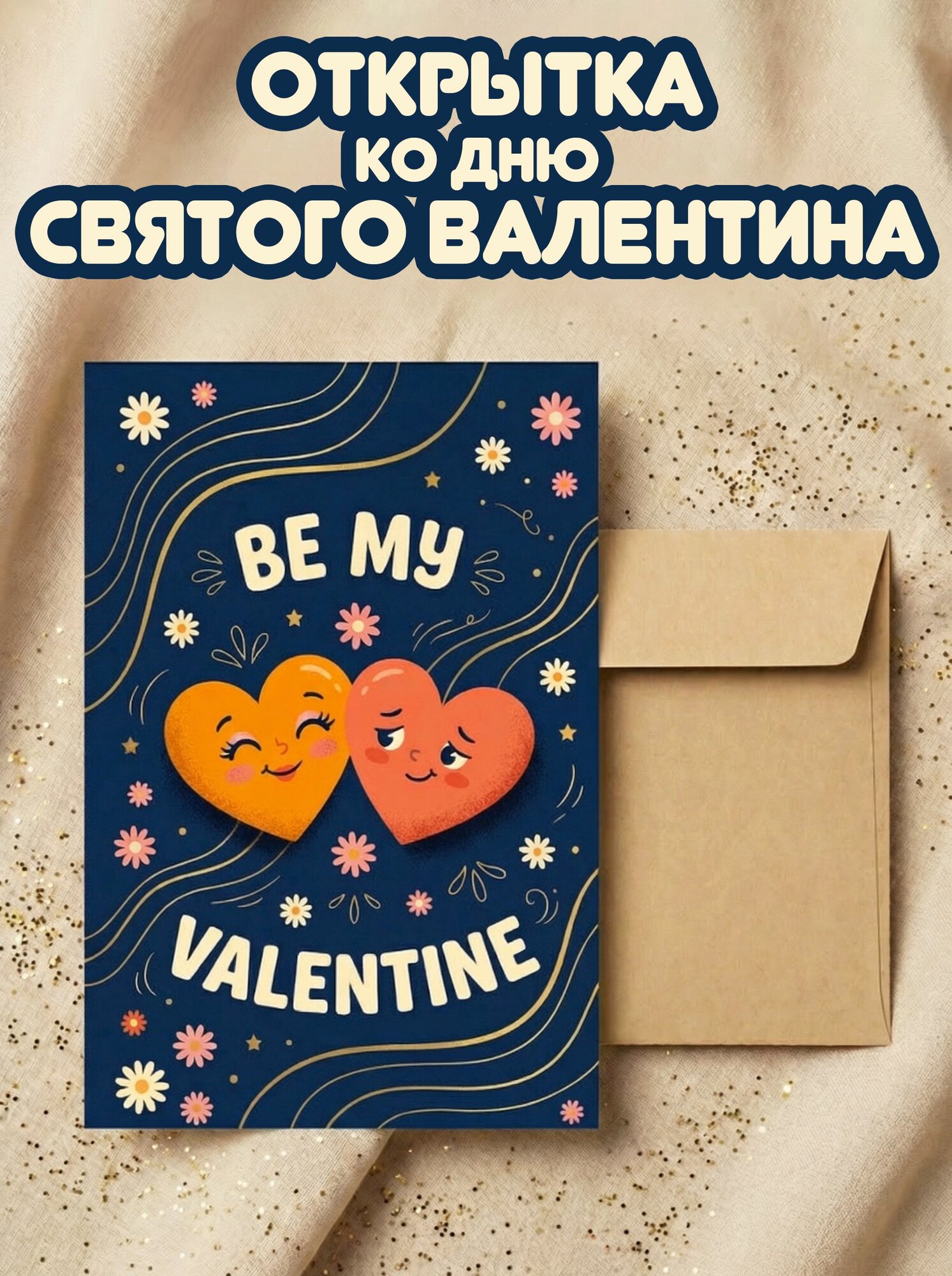 Открытка на 14 февраля, 10х15 см
