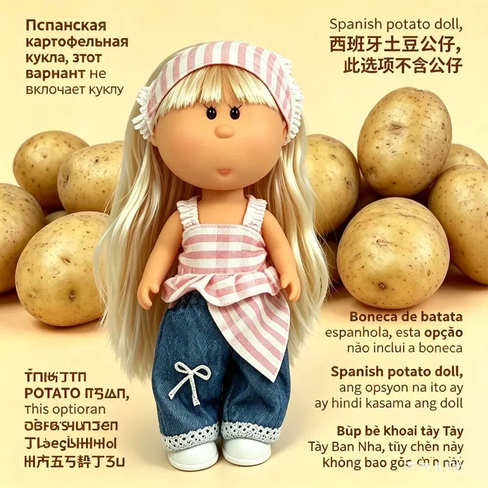 Испанская картофельная кукла 24 см - только одежда