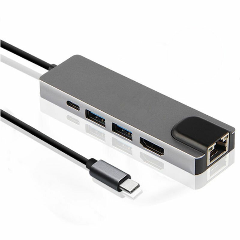 Докстанция TypeC совместимая с ноутбуками Huawei и Apple MacBook 8в1