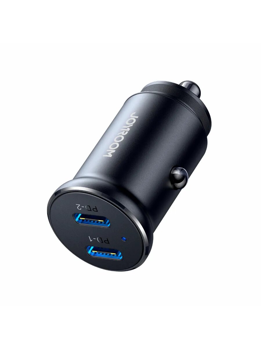 Автомобильное зарядное устройство JOYROOM, в прикуриватель, 2 порта, USB Type-C