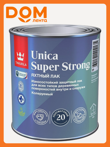 Изображение товара Лак универсальный Tikkurila/Tikkivala UNICA SUPER STRONG EP п/мат 0,9л