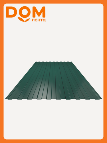 Изображение товара Профнастил Таврос Принтек С-8, зеленый, 2000x1200 мм, толщина 0,45 мм