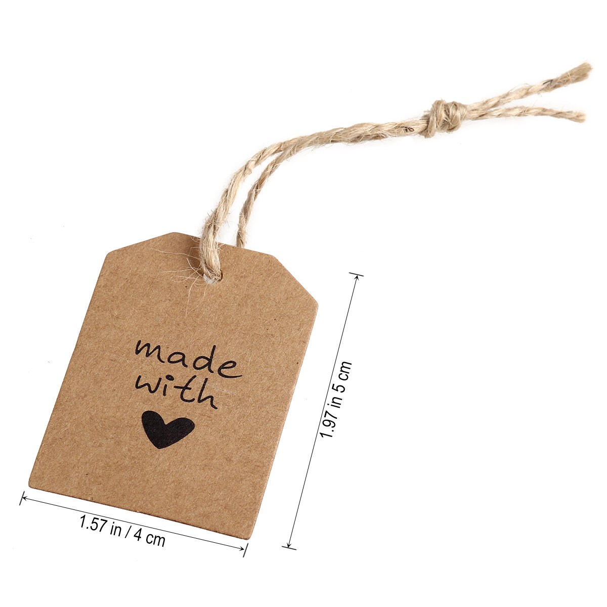 100 Штук Бирки Из Бумаги С Надписью Made With Love Для Подарков На Свадьбу И Праздники С Веревочкой Многоцветные