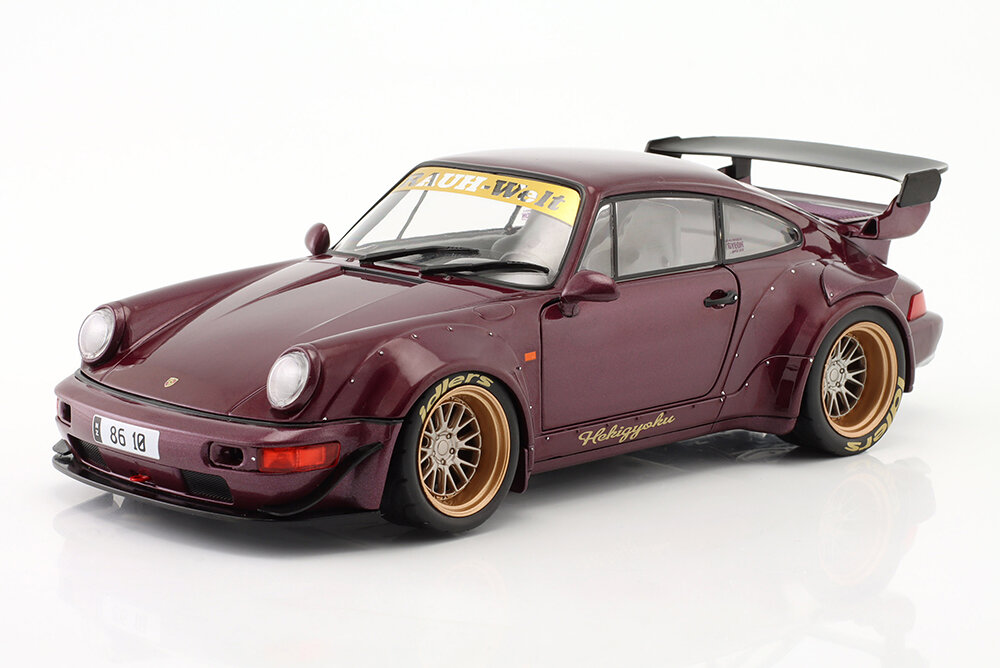 Модель коллекционная SOLIDO Porsche 911 (964) rwb hekigyoku 2012 purple-metallic / порше 911 пурпурный