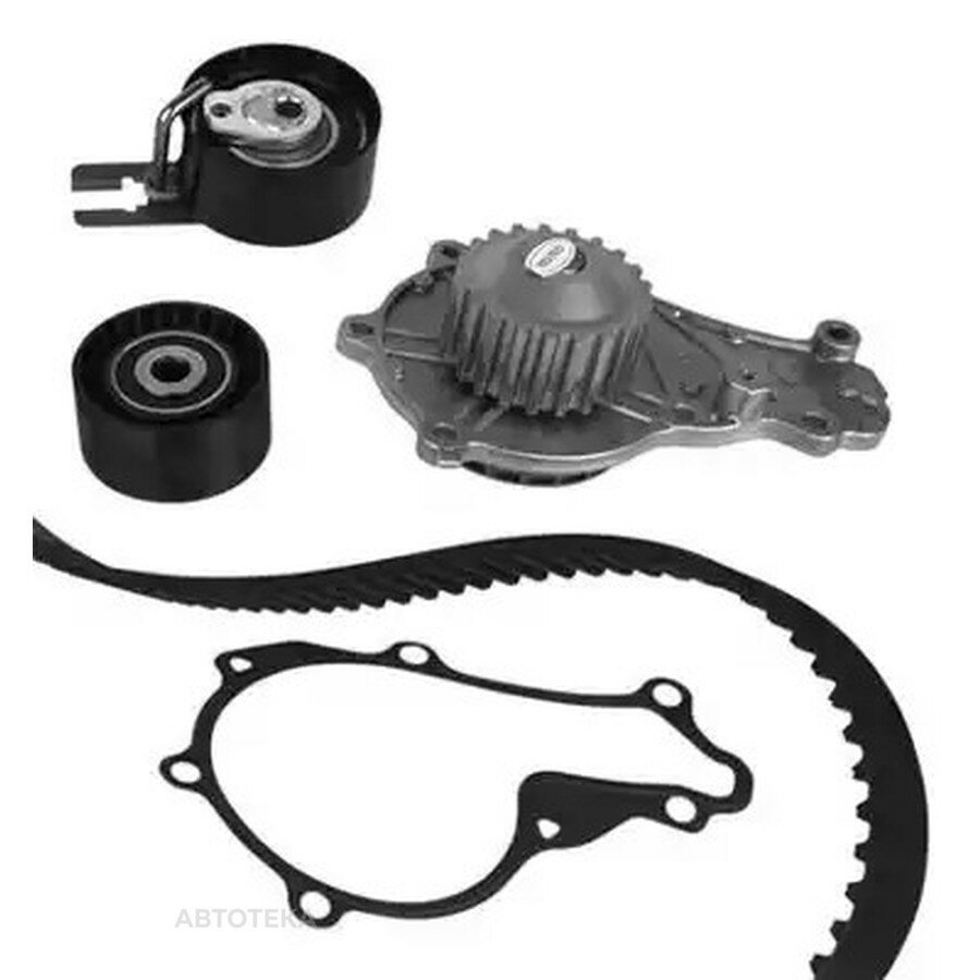 Комплект ремня ГРМ PSA/FORD C4/C5/FOCUS/206/307/407 04- 1.4 1.6HDI (с помпой) METELLI 3008591