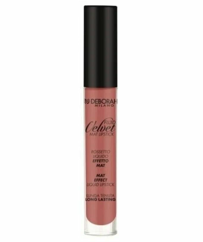 Помада для губ матовая жидкая, Deborah Milano, Fluid Velvet Mat Lipstick, тон 13 античный розовый, 4.5 г