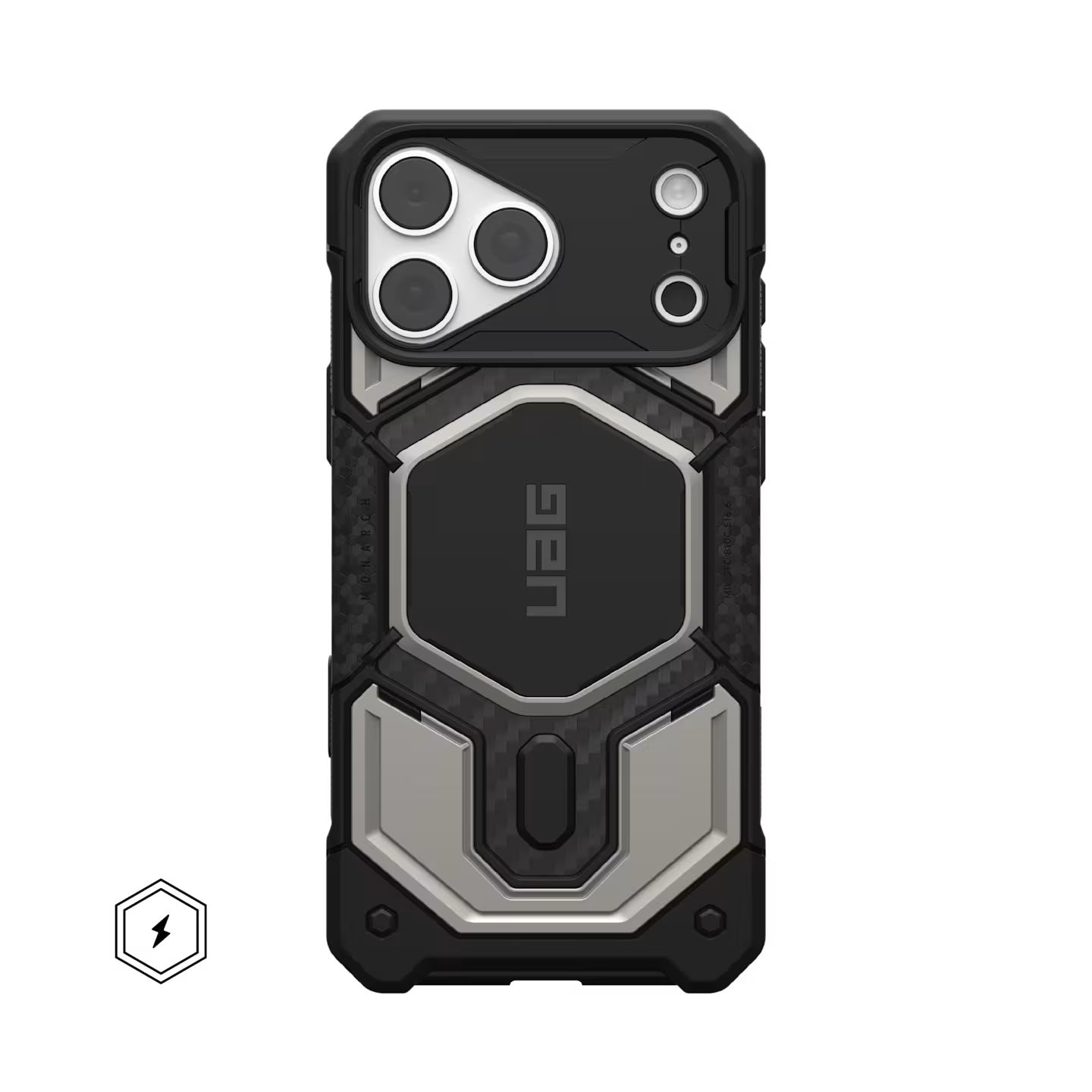 Чехол с поддержкой MAGSAFE UAG Monarch Pro для iPhone 18/17 Pro Max 6.9", цвет Титан (Titanium)