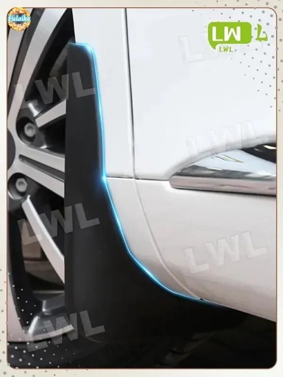 Арка крыла автомобильная Belgee S50 DNB, ABS пластик, чёрная, комплект