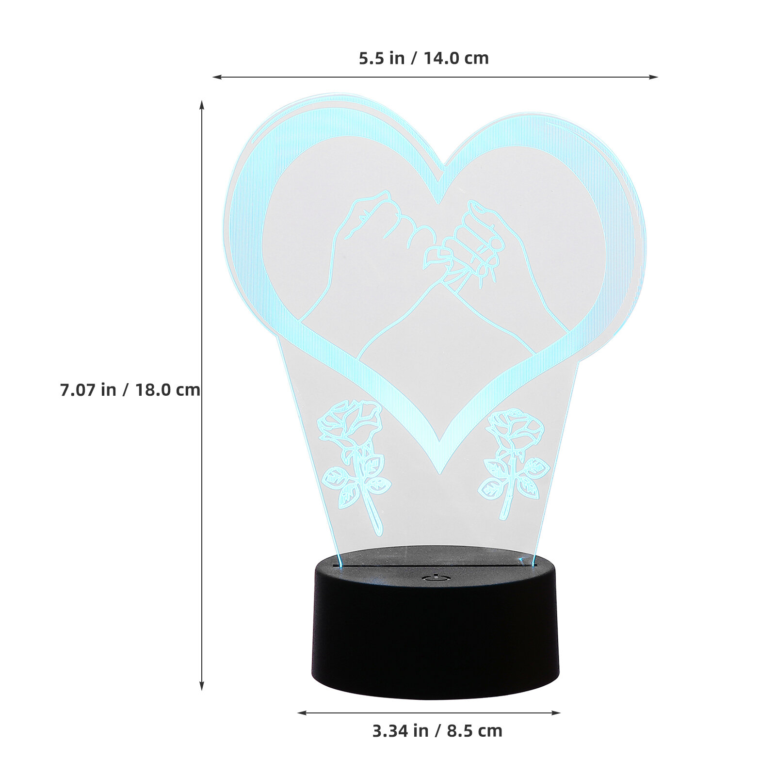 Ночник С Прикосновением 3D Подставка Для Телефона На Батарейках И USB 18.00X14.00X8.50Cm