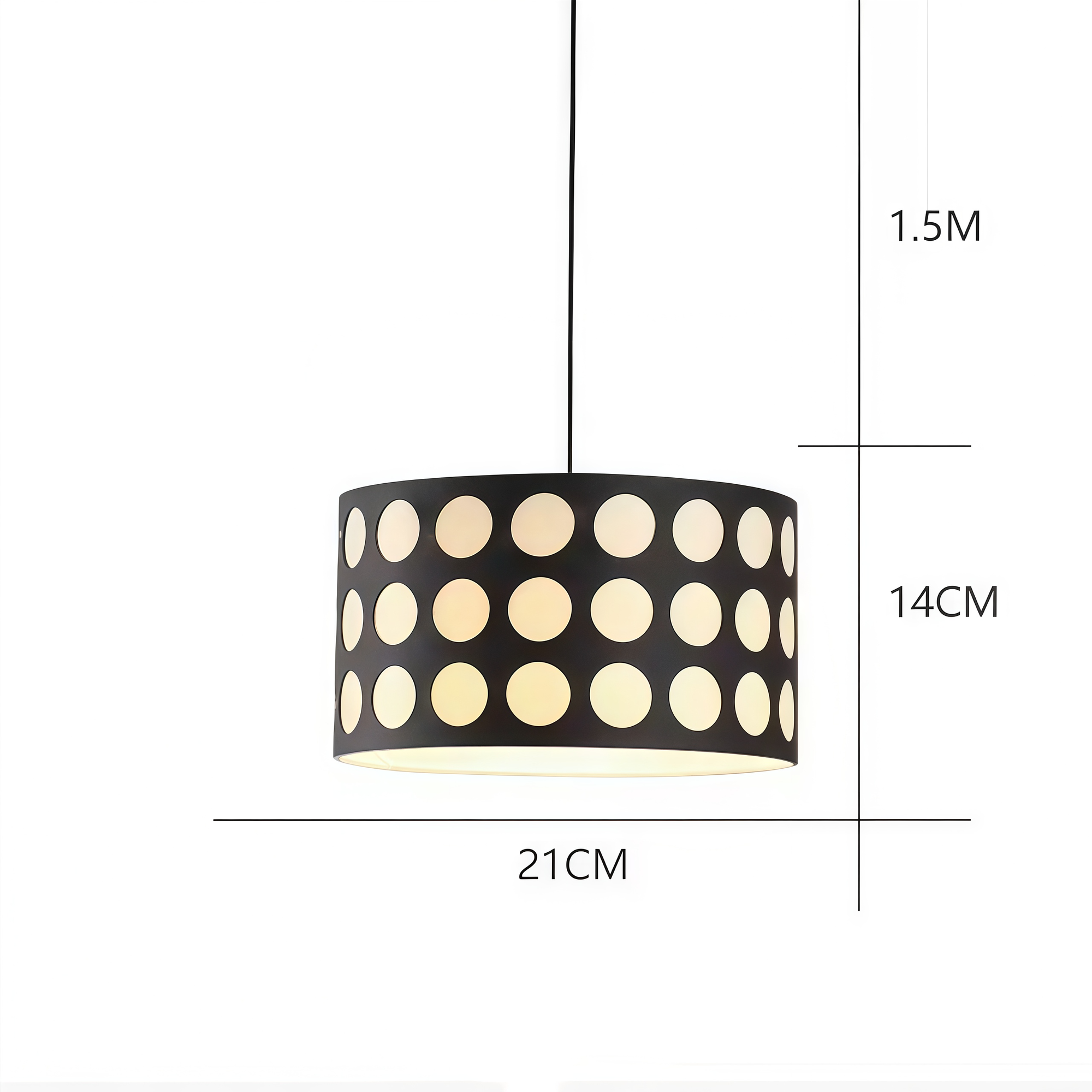 Люстра Clear Lighting, потолочная, механическое управление, плафон из металла и ковки，Чёрный без мяча, 38 см