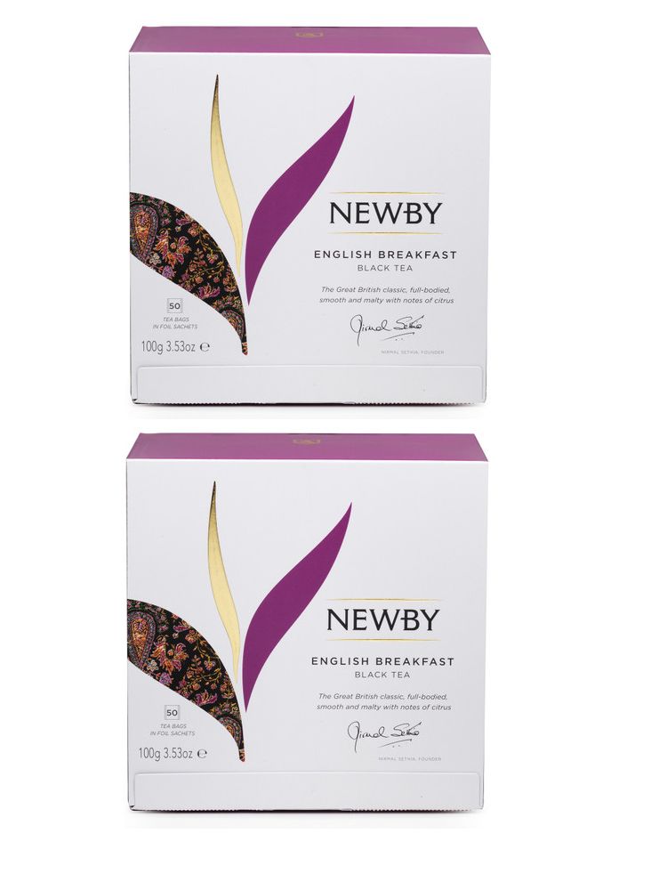 Newby Чай черный English Breakfast, 2 гр x 50 шт, 2 уп