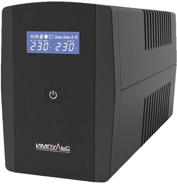 Импульс Юниор Смарт 1200, черный {1200/720 ВА/Вт, LED, USB, RJ11/RJ45, SCHUKOx4} {JS12217}