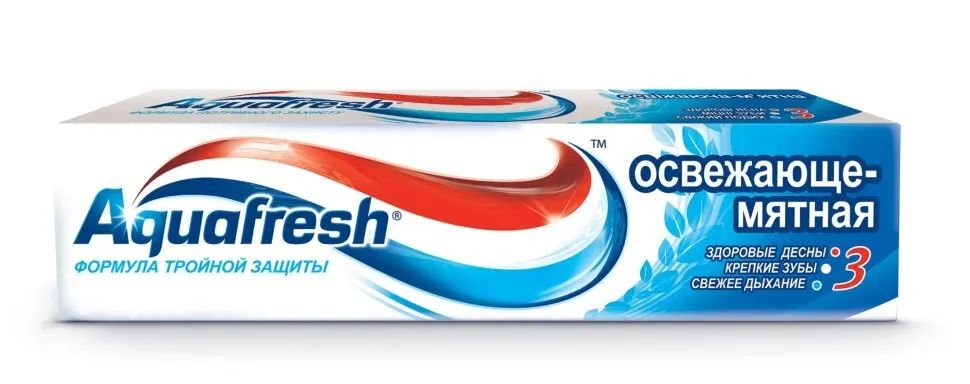Зубная паста Aquafresh освежающая -мятная (синяя) 100 мл