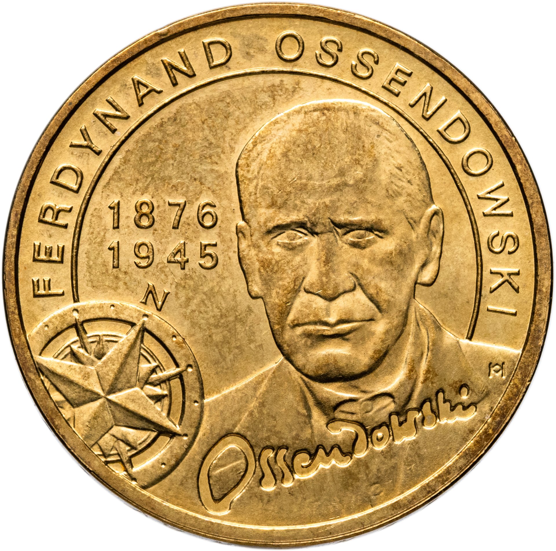 Польша 2 злотых 2011 "Фердинанд Оссендовский Ferdynand Ossendowski", Медно-алюминиевый сплав, в сохранности UNC