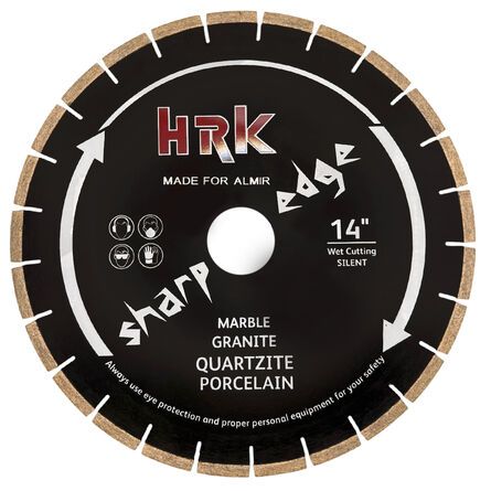 Диск алмазный сегментный HARTEK 350х50 (кольцо 50/25,4 мм) для резки кварцита, бесшумный