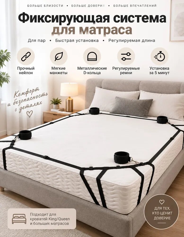 BDSM кровать секс бондаж комплект для пар