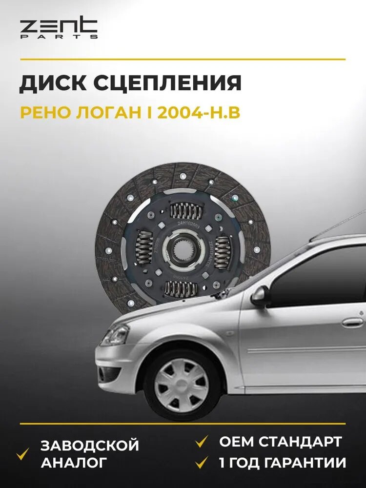 Диск сцепления Zentparts Z41056 Рено Логан I Renault Logan I 2004